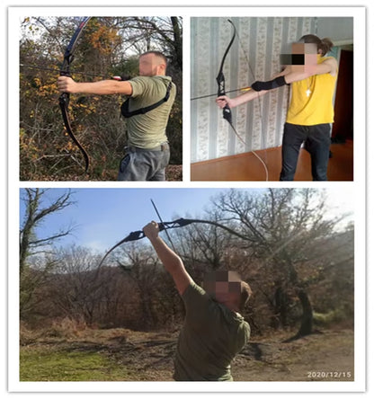 Toparchery Archery Bow 56Inch 30-50Lbs Outdoor Shooting Recurve Bow for Right-Handed Powerful Take-Down Hunting Bow with Bow Bag