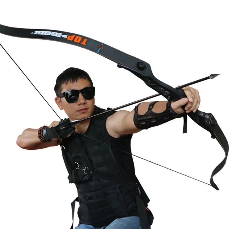 Toparchery Archery Bow 56Inch 30-50Lbs Outdoor Shooting Recurve Bow for Right-Handed Powerful Take-Down Hunting Bow with Bow Bag