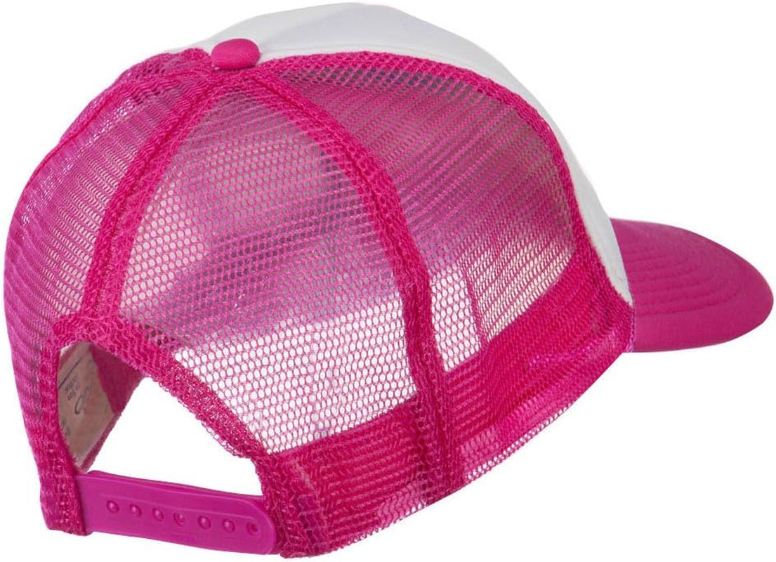 Smile Face Embroidered Foam Mesh Back Cap